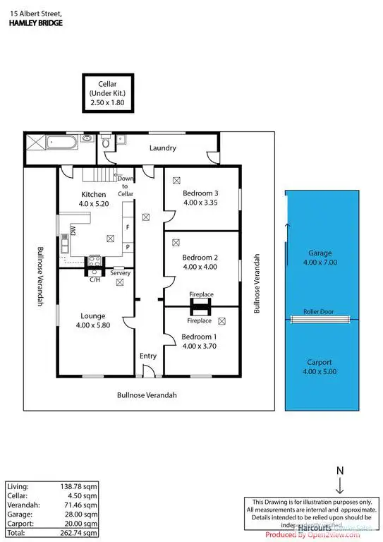 Floorplan of Homely house listing, 15 Albert Street, Hamley Bridge SA 5401