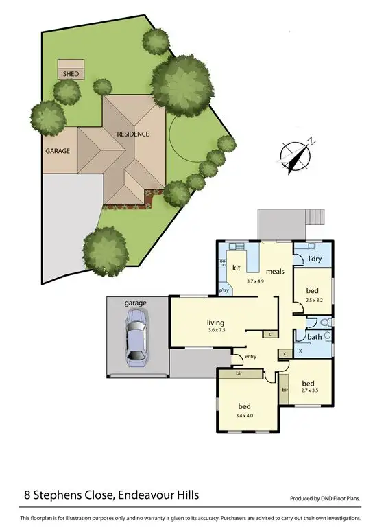 Floorplan of Homely house listing, 8 Stephens Close, Endeavour Hills VIC 3802