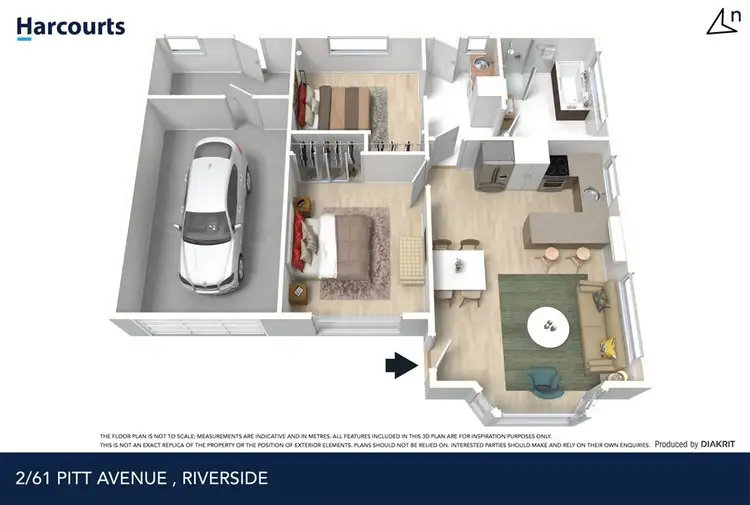 Floorplan of Homely unit listing, 2/61 Pitt Avenue, Riverside TAS 7250