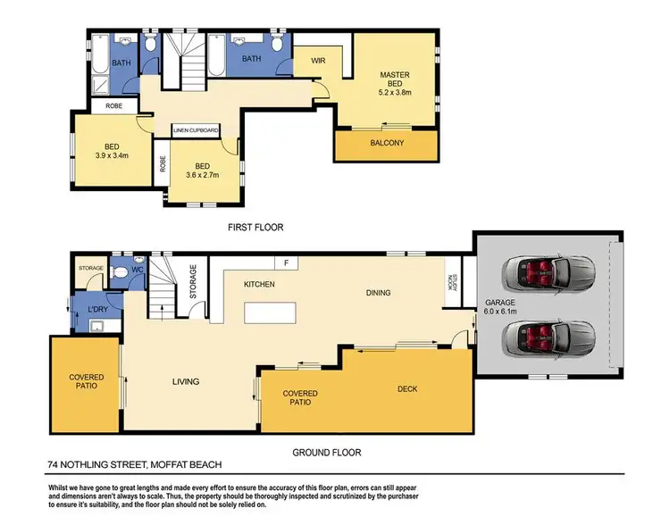 Floorplan of Homely house listing, 74 Nothling Street, Moffat Beach QLD 4551