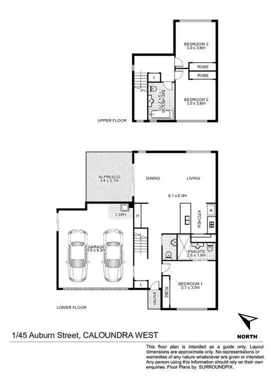 Floorplan of Homely house listing, 1/45 Auburn Street, Caloundra West QLD 4551