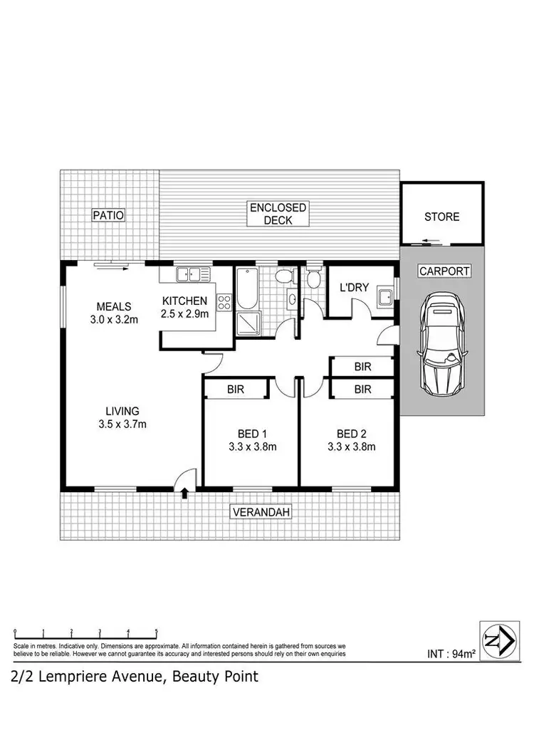 Floorplan of Homely unit listing, 2/2 Lempriere Avenue, Beauty Point TAS 7270