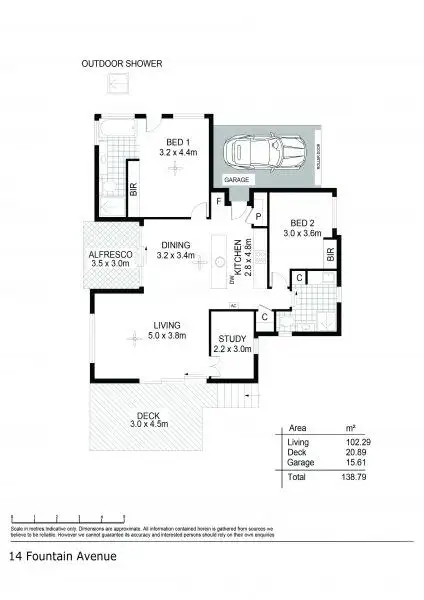 Floorplan of Homely house listing, 14 Fountain Avenue, Encounter Bay SA 5211