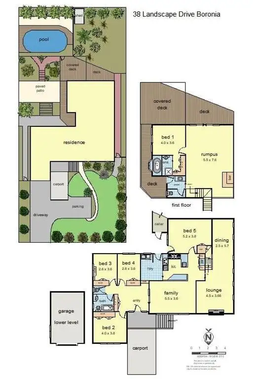 Floorplan of Homely house listing, 38 Landscape Drive, Boronia VIC 3155