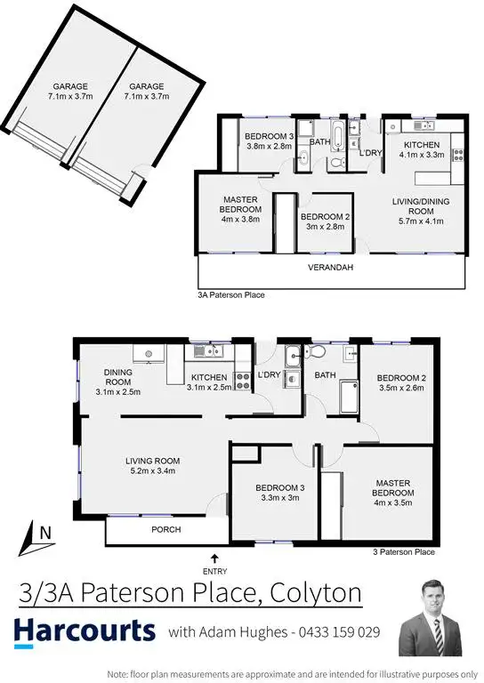 Floorplan of Homely house listing, 3/3A Paterson Place, Colyton NSW 2760