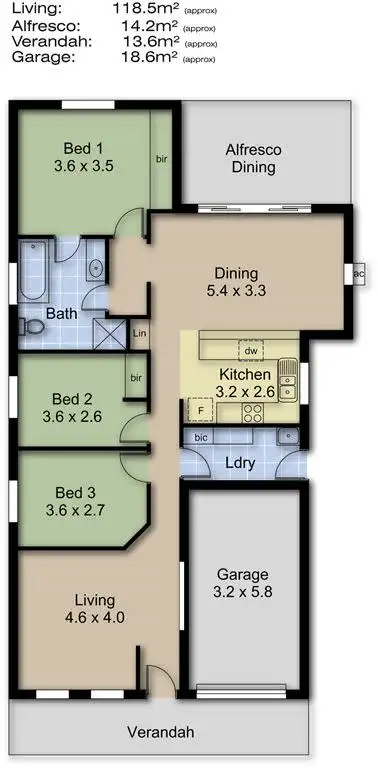 Floorplan of Homely house listing, 3A Princes Highway, Littlehampton SA 5250