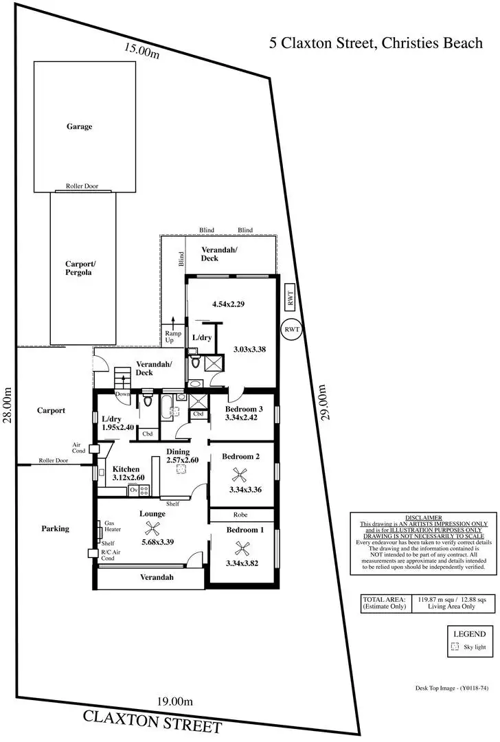 Floorplan of Homely house listing, 5 Claxton, Christies Beach SA 5165