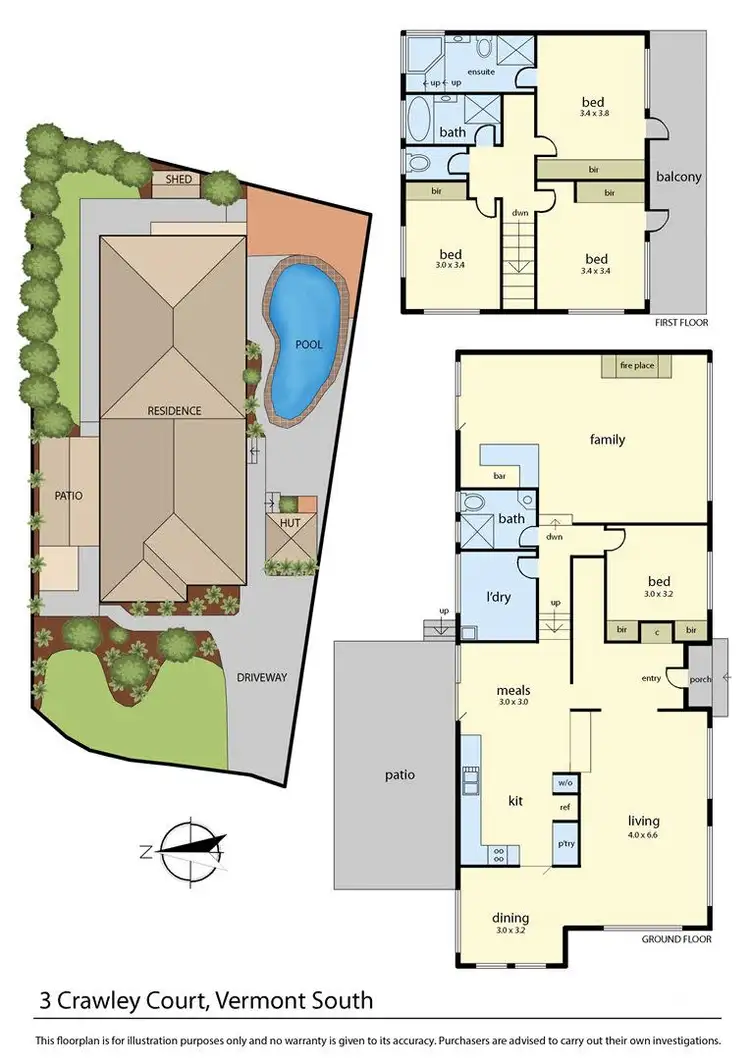 Floorplan of Homely house listing, 3 Crawley Court, Vermont South VIC 3133