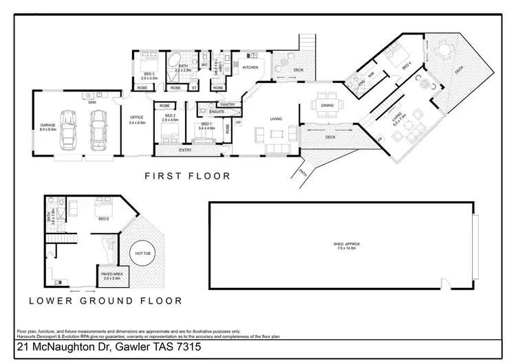 Floorplan of Homely house listing, 21 McNaughton Drive, Gawler TAS 7315