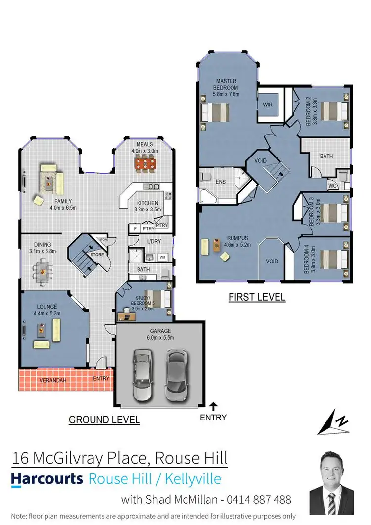 Floorplan of Homely house listing, 16 McGilvray Place, Rouse Hill NSW 2155