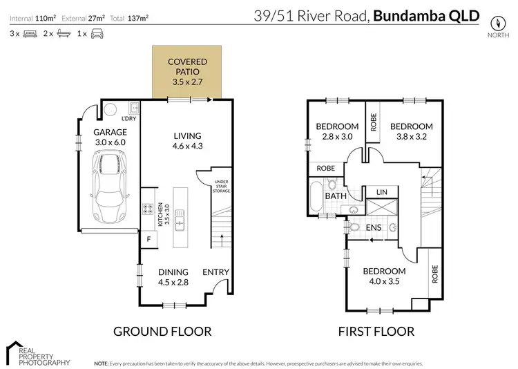 Floorplan of Homely townhouse listing, 39/51 River Road, Bundamba QLD 4304