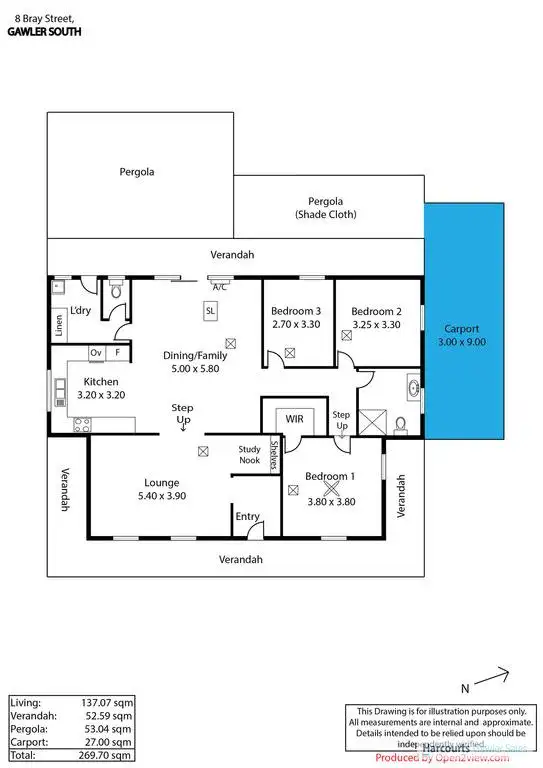 Floorplan of Homely house listing, 8 Bray Street, Gawler South SA 5118