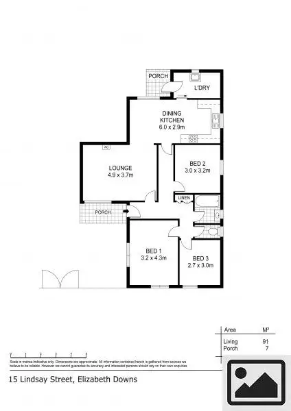 Floorplan of Homely house listing, 15 Lindsay Street, Elizabeth Downs SA 5113