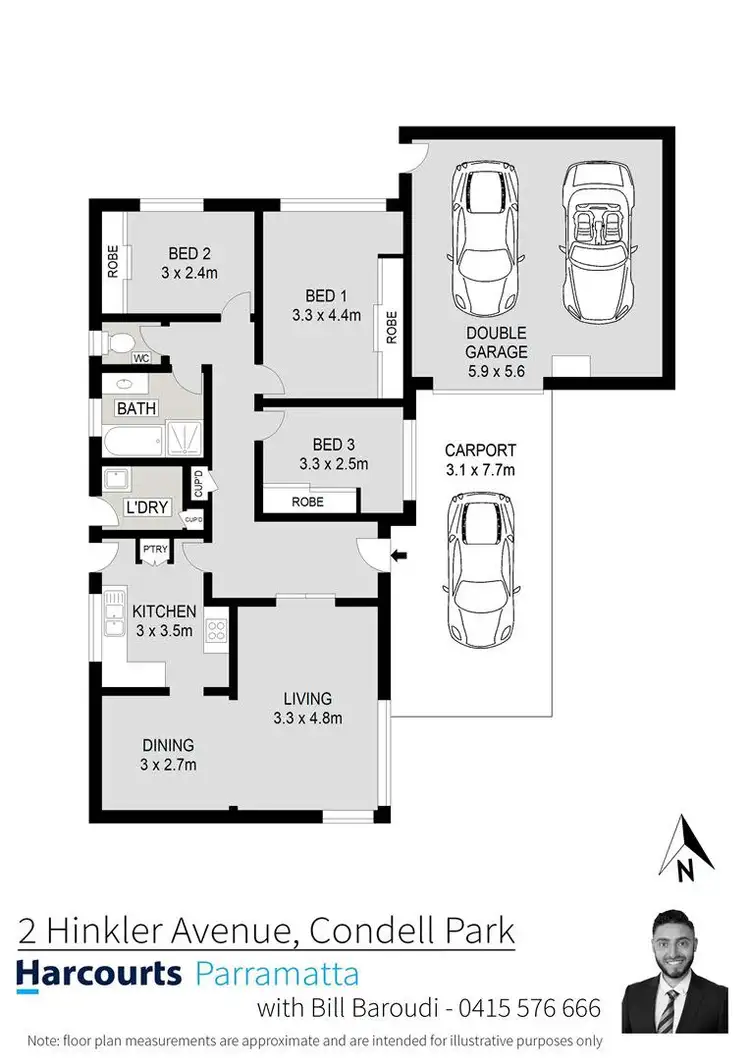 Floorplan of Homely house listing, 2 Hinkler Avenue, Condell Park NSW 2200