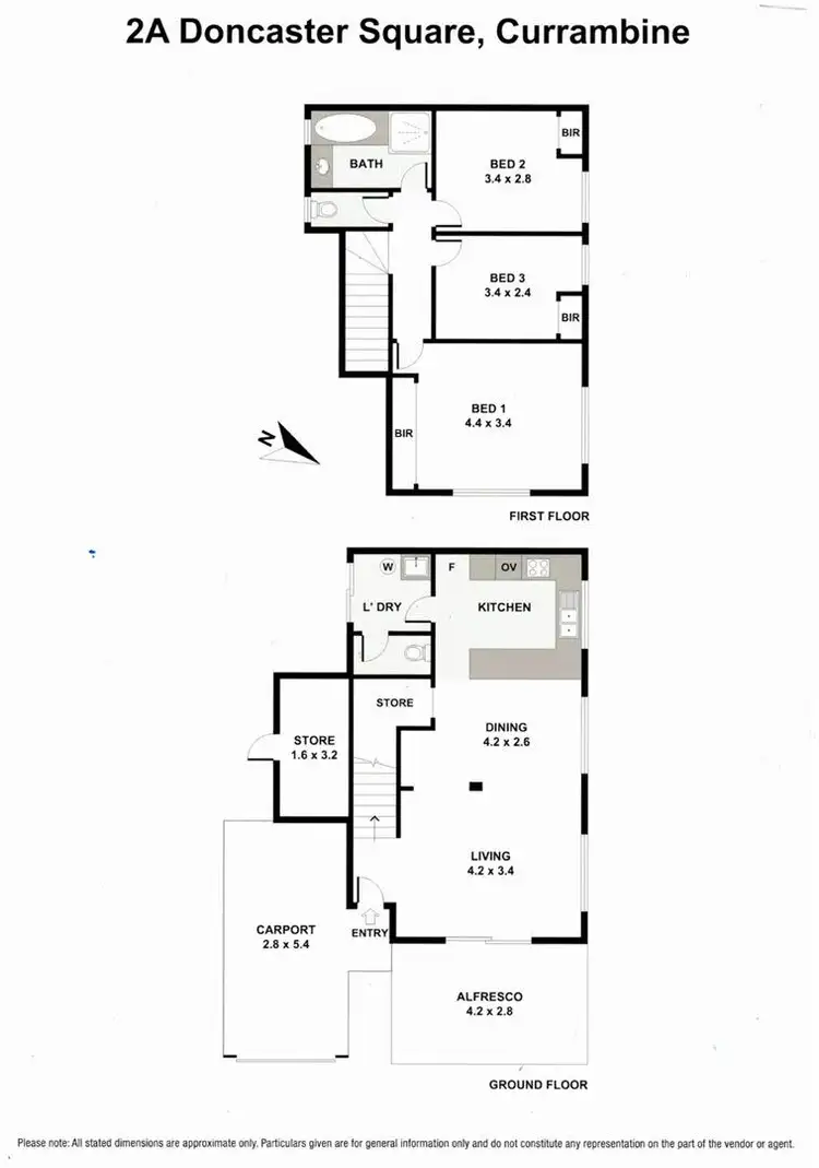 Floorplan of Homely unit listing, 2A Doncaster Square, Currambine WA 6028