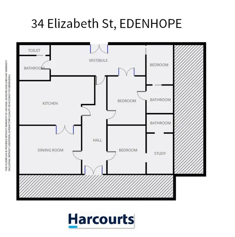 Floorplan of Homely house listing, 34 Elizabeth Street, Edenhope VIC 3318