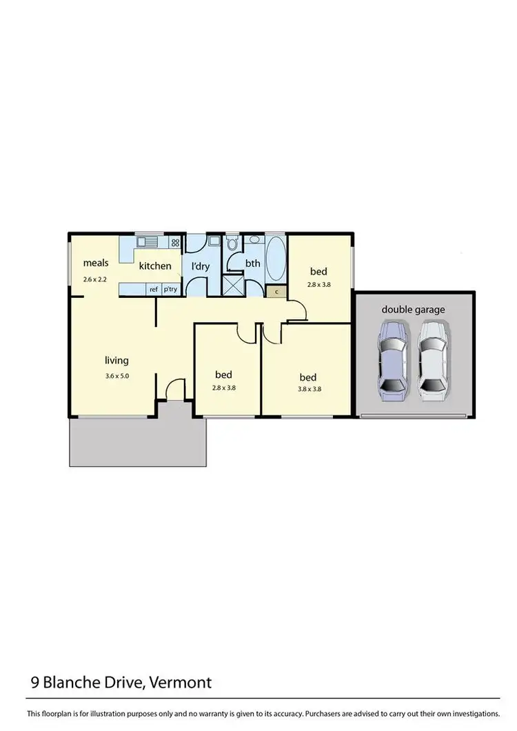 Floorplan of Homely house listing, 9 Blanche Drive, Vermont VIC 3133