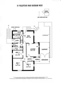 Floorplan of Homely house listing, 35 Valleyfair Road, Hackham West SA