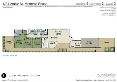 Floorplan of Homely villa listing, 1/24 Arthur Street, Mermaid Beach QLD