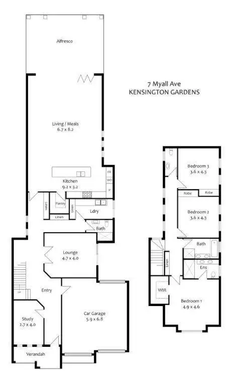 Floorplan of Homely house listing, 7A Myall Avenue, Kensington Gardens SA 5068