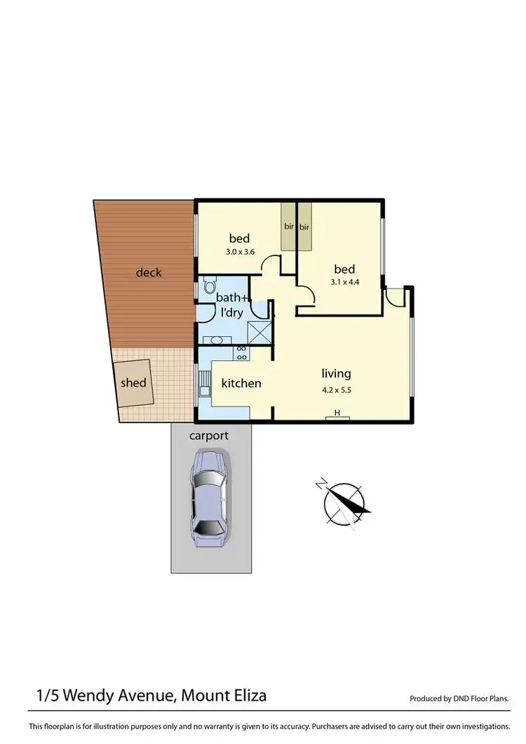 Floorplan of Homely unit listing, 1/5 Wendy Avenue, Mount Eliza VIC 3930