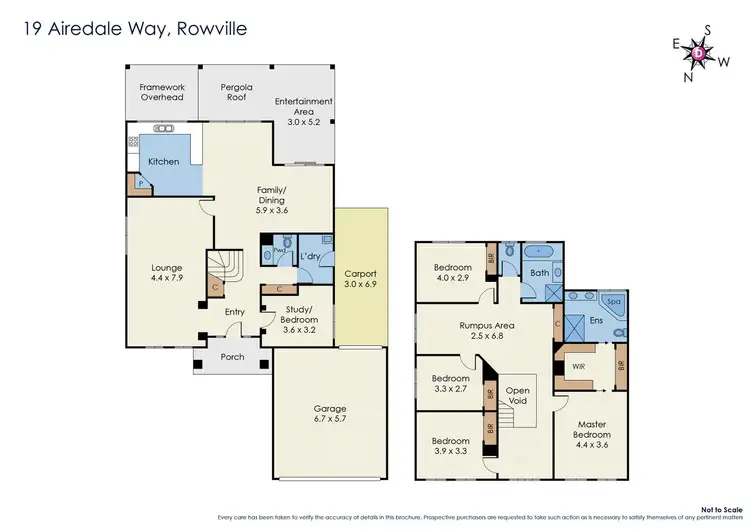 Floorplan of Homely house listing, 19 Airedale Way, Rowville VIC 3178