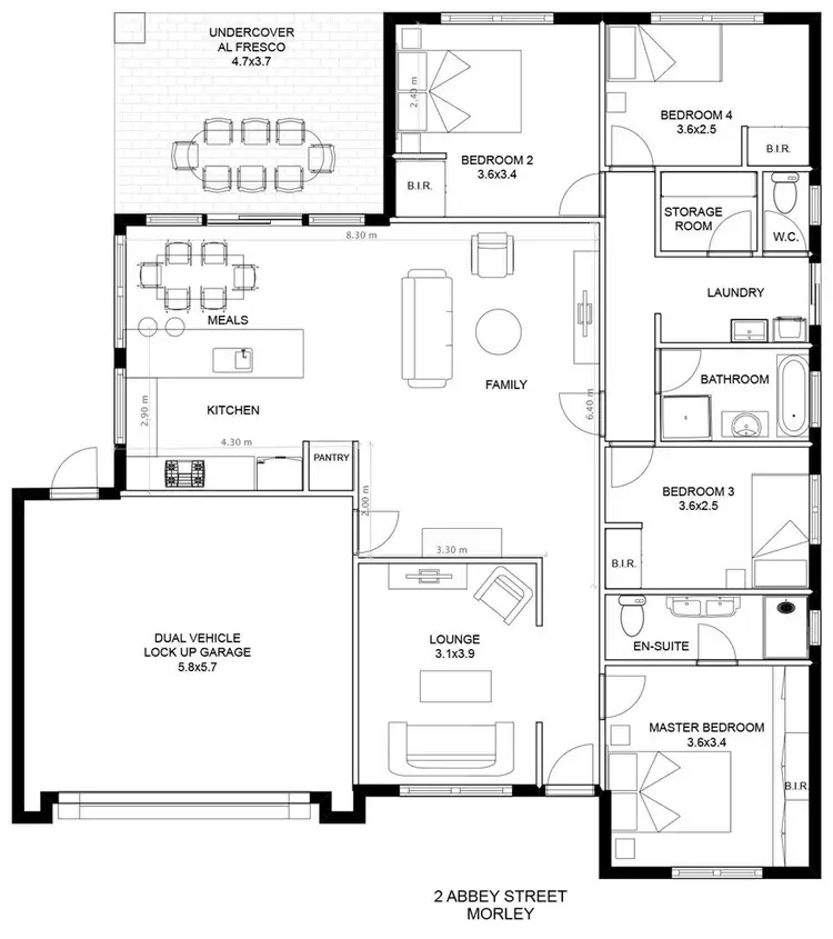 Floorplan of Homely house listing, 2 Abbey Street, Morley WA 6062