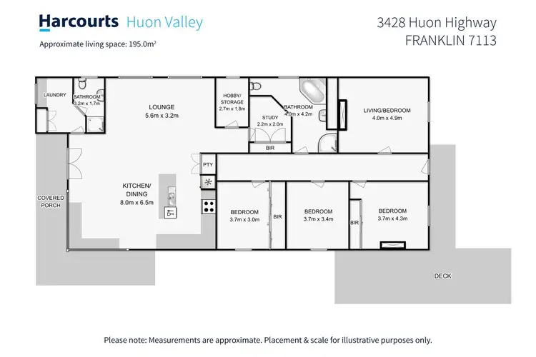 Floorplan of Homely house listing, 3428 Huon Highway, Franklin TAS 7113