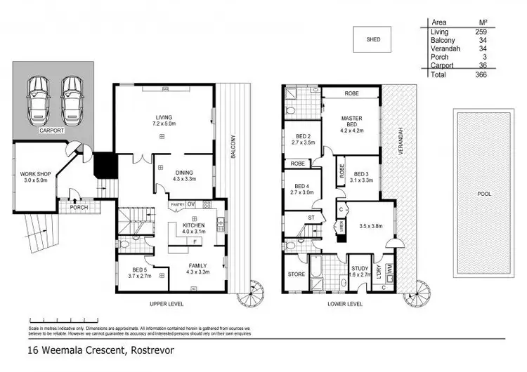 Floorplan of Homely house listing, 16 Weemala Crescent, Rostrevor SA 5073