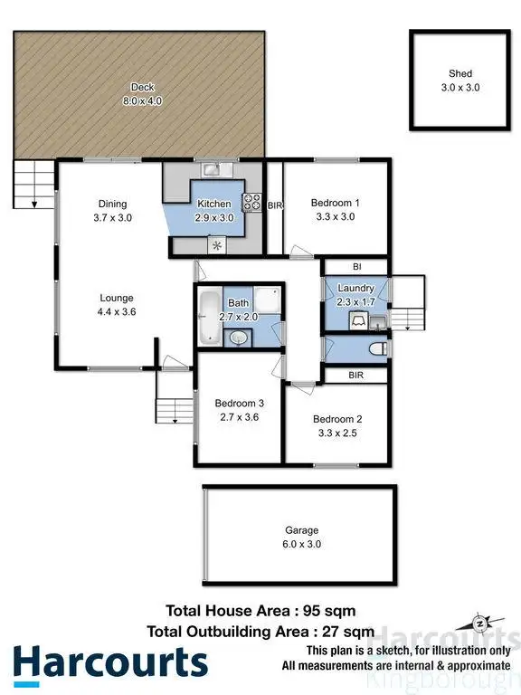 Floorplan of Homely house listing, 2 John Dunscombe Close, Huntingfield TAS 7055