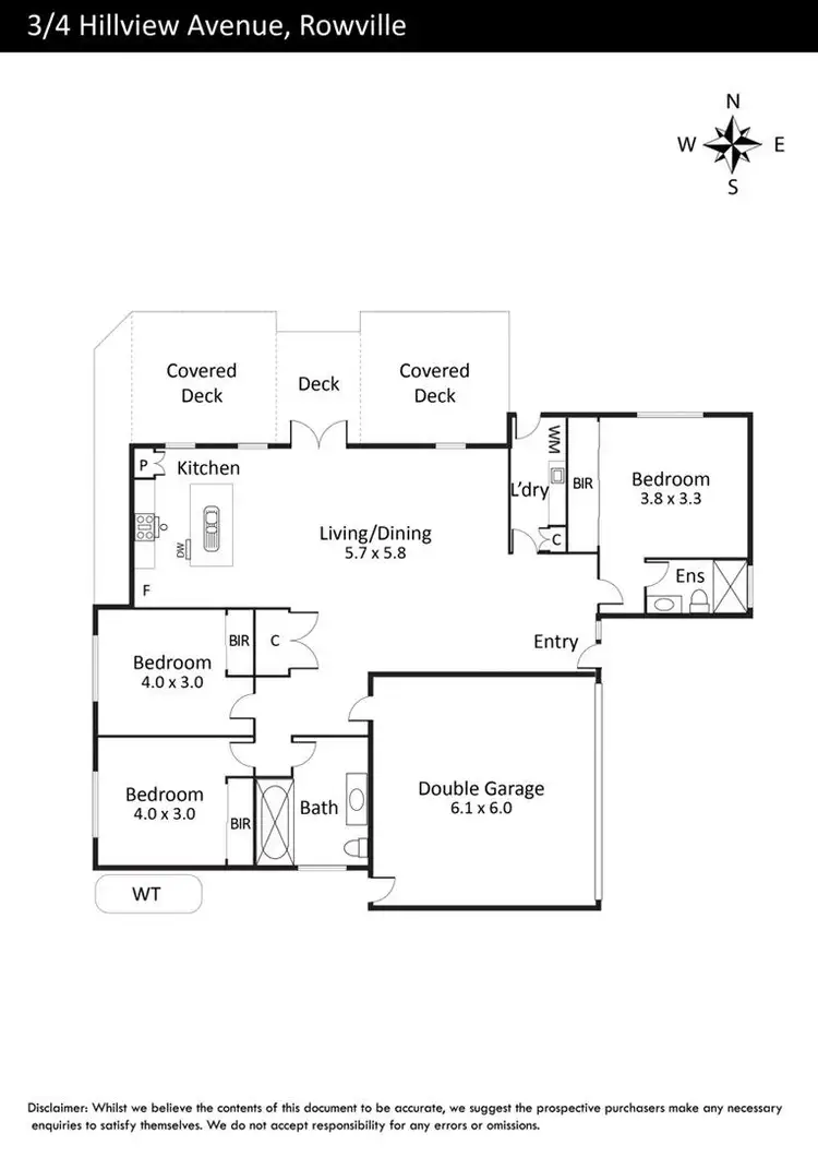 Floorplan of Homely house listing, 3/4 Hillview Avenue, Rowville VIC 3178