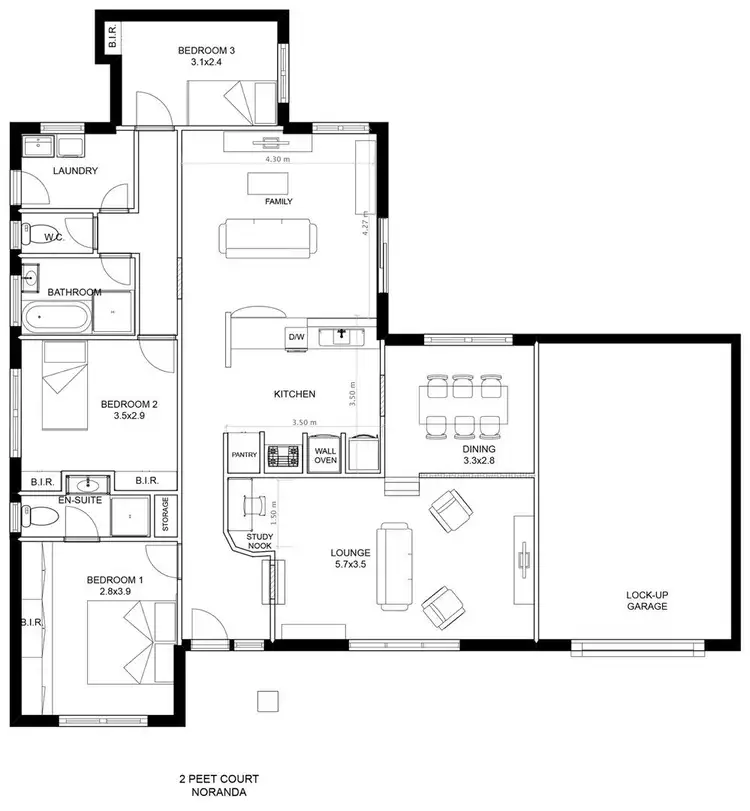 Floorplan of Homely house listing, 2 Peet Court, Noranda WA 6062