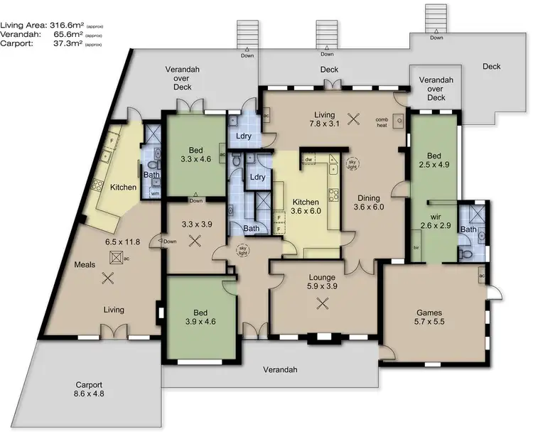 Floorplan of Homely house listing, 5 Taylors Road, Mitcham SA 5062