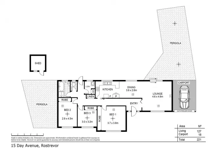 Floorplan of Homely house listing, 15 Day Avenue, Rostrevor SA 5073