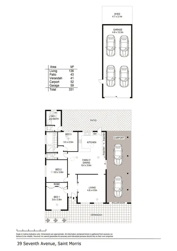Floorplan of Homely house listing, 39 Seventh Avenue, St Morris SA 5068