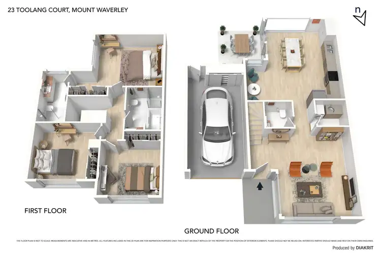 Floorplan of Homely townhouse listing, 23 Toolang Court, Mount Waverley VIC 3149
