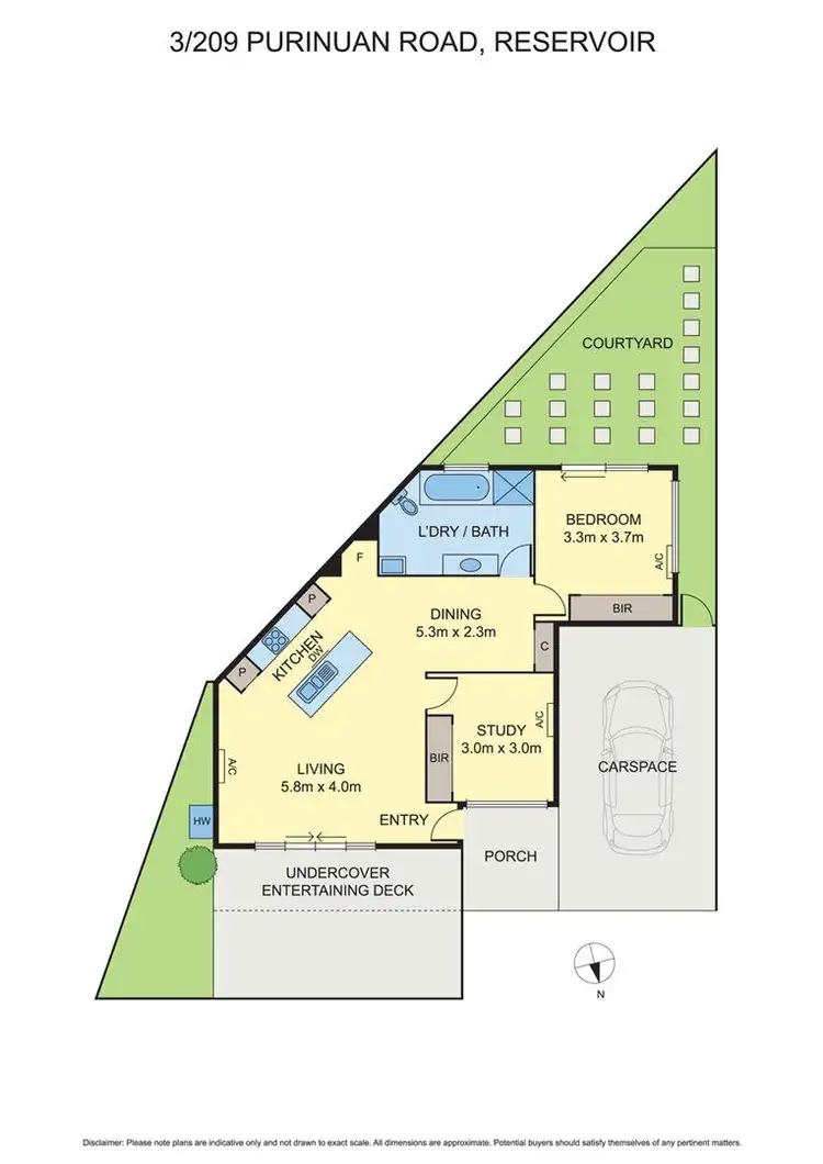 Floorplan of Homely townhouse listing, 3/209 Purinuan Rd, Reservoir VIC 3073