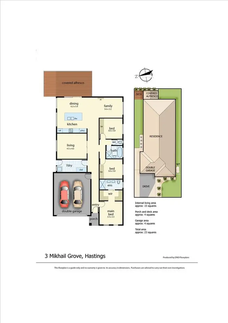 Floorplan of Homely house listing, 3 Mikhail Grove, Hastings VIC 3915