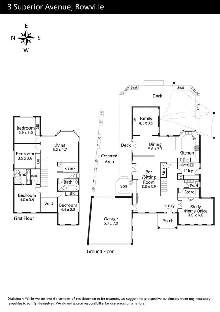 Floorplan of Homely house listing, 3 Superior Avenue, Rowville VIC 3178