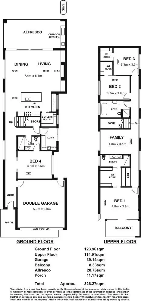 Floorplan of Homely townhouse listing, 6A Egerton Avenue, Rostrevor SA 5073