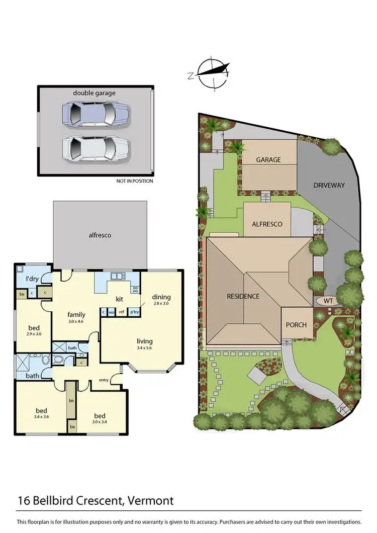 Floorplan of Homely house listing, 16 Bellbird Crescent, Vermont VIC 3133