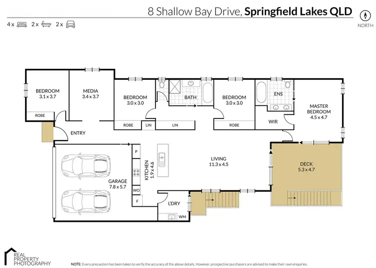Floorplan of Homely house listing, 8 Shallow Bay Drive, Springfield Lakes QLD 4300