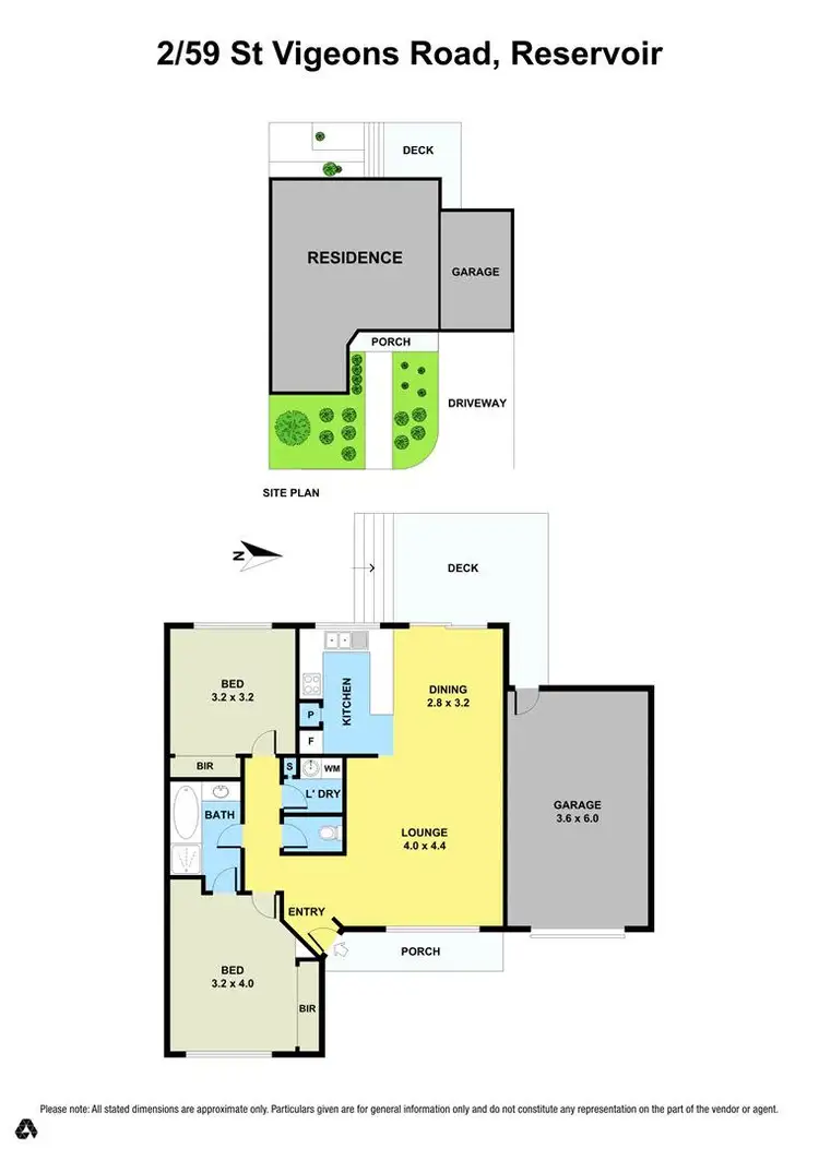Floorplan of Homely unit listing, 2/59 St Vigeons Road, Reservoir VIC 3073