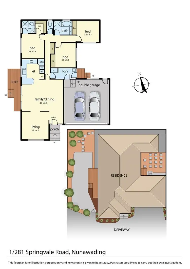Floorplan of Homely unit listing, 1/281 Springvale Road, Nunawading VIC 3131