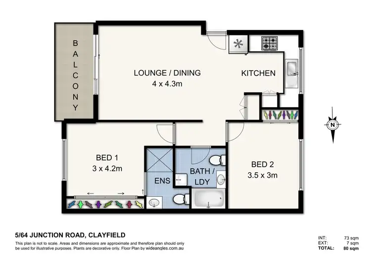 Floorplan of Homely unit listing, 5/64 Junction Road, Clayfield QLD 4011