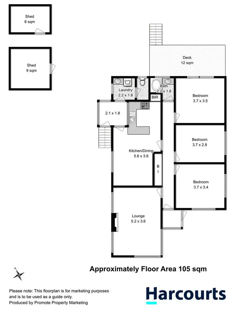Floorplan of Homely house listing, 1 Norman Circle, Glenorchy TAS 7010