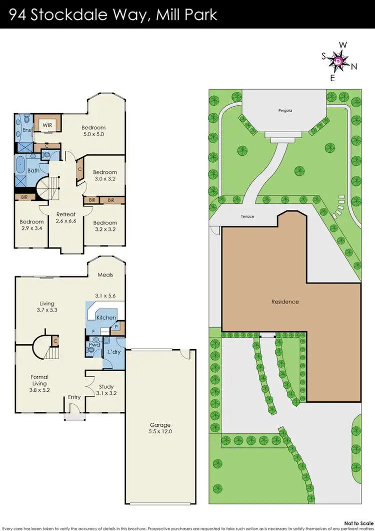 Floorplan of Homely house listing, 94 Stockdale Way, Mill Park VIC 3082