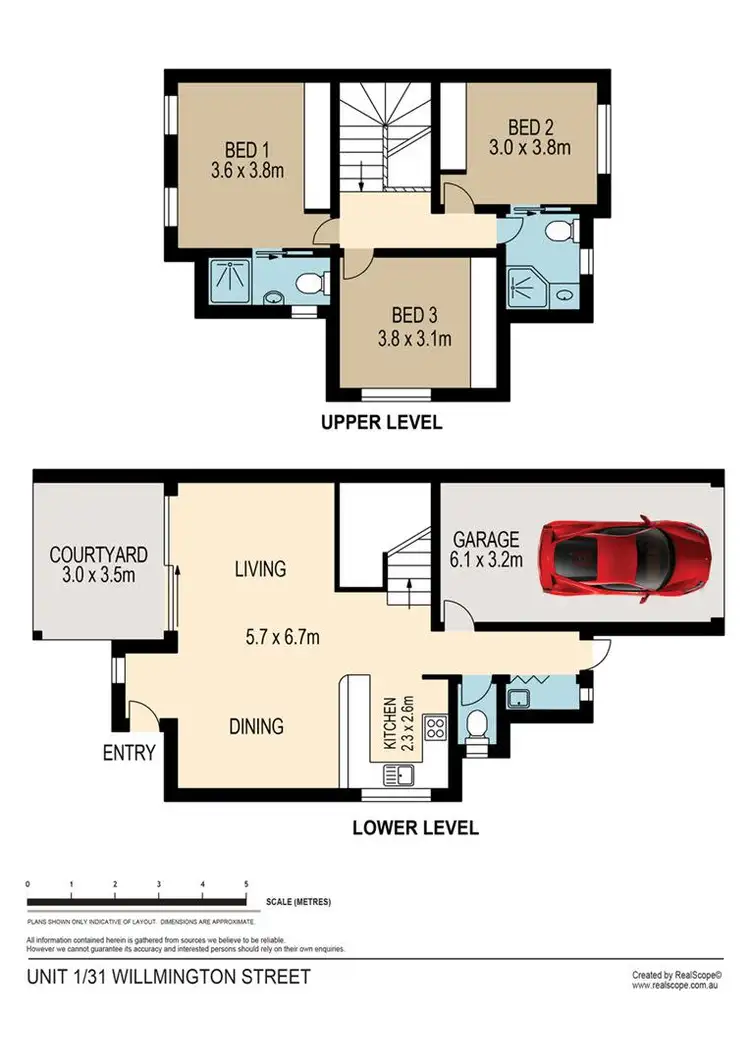 Floorplan of Homely townhouse listing, 1/31 Willmington Street, Wooloowin QLD 4030