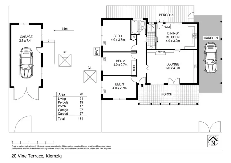 Floorplan of Homely house listing, 20 Vine Terrace, Klemzig SA 5087