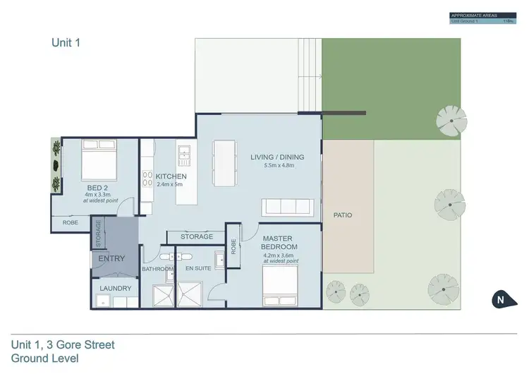 Floorplan of Homely unit listing, 6/3 Gore Street, Port Macquarie NSW 2444